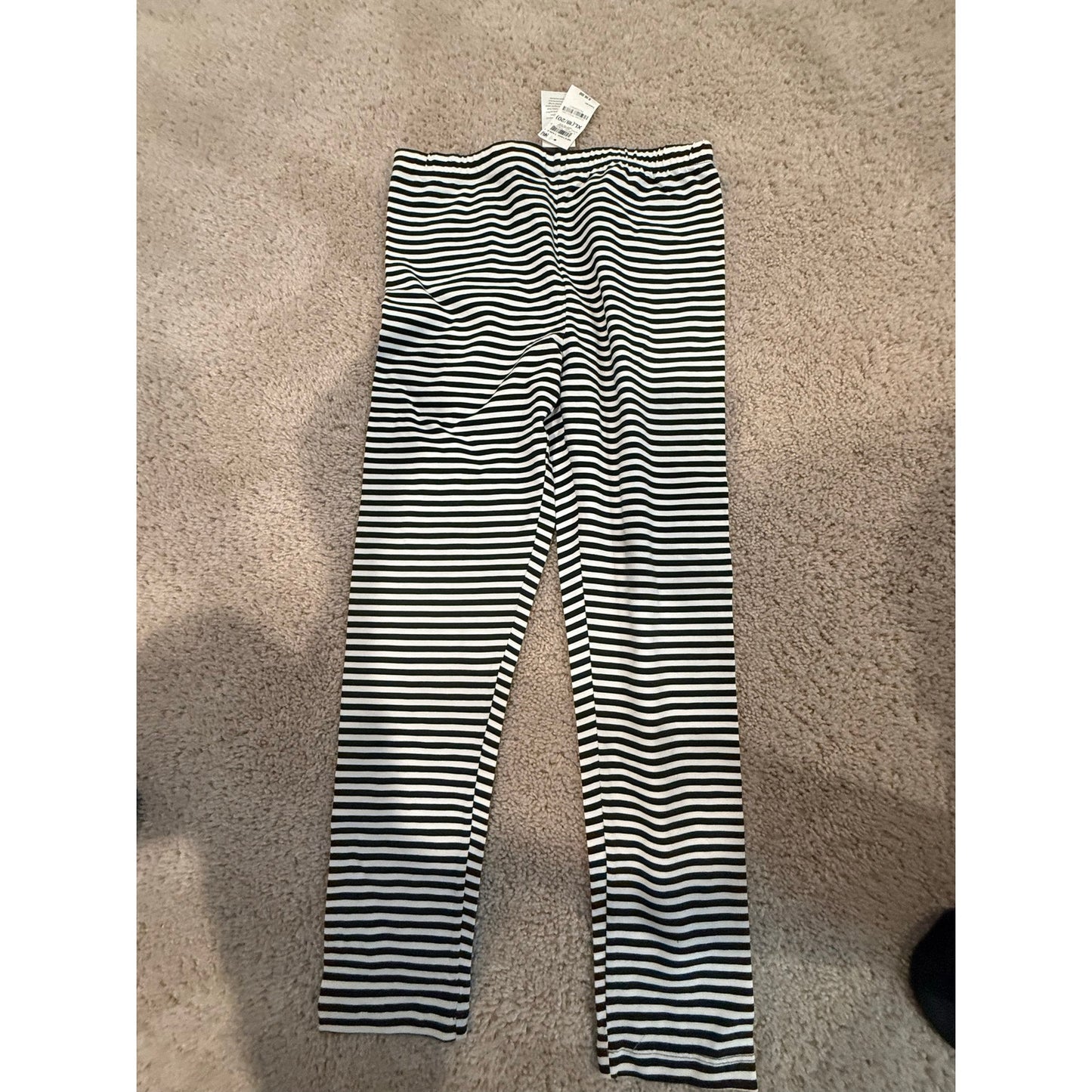 New Girls Striped Leggings-18/20