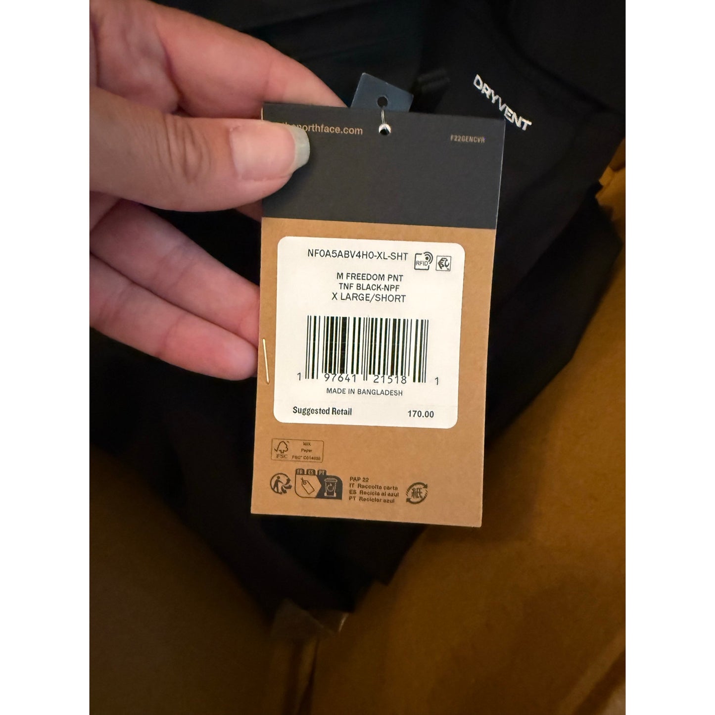 New Mens North Face Freedom Pant-XL (Retail $170)