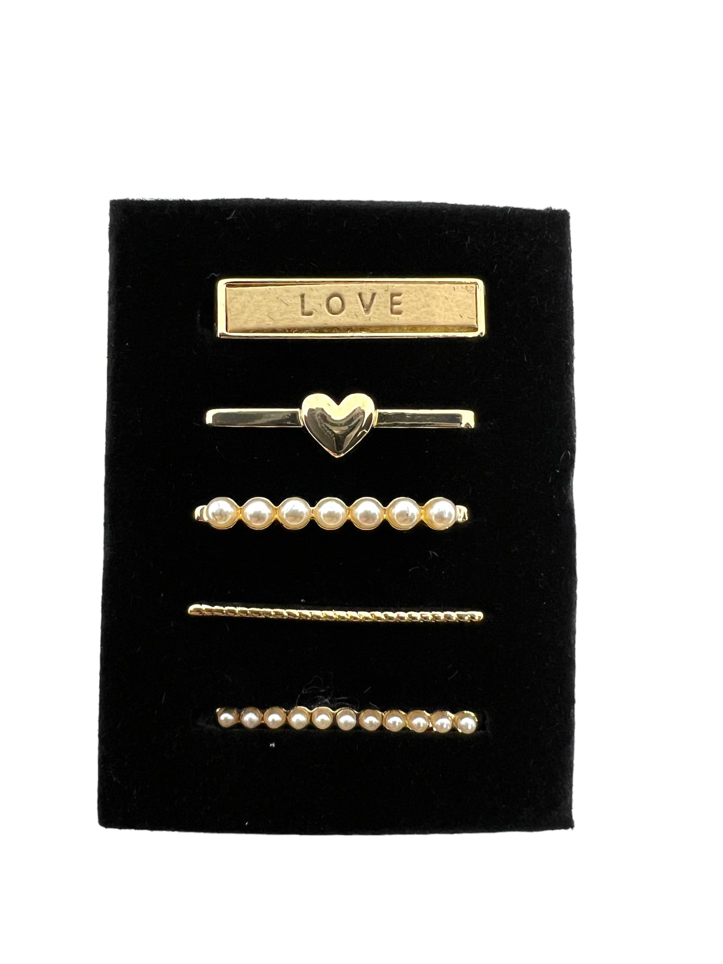 5 Piece Love N Pearls Watch Charm Set