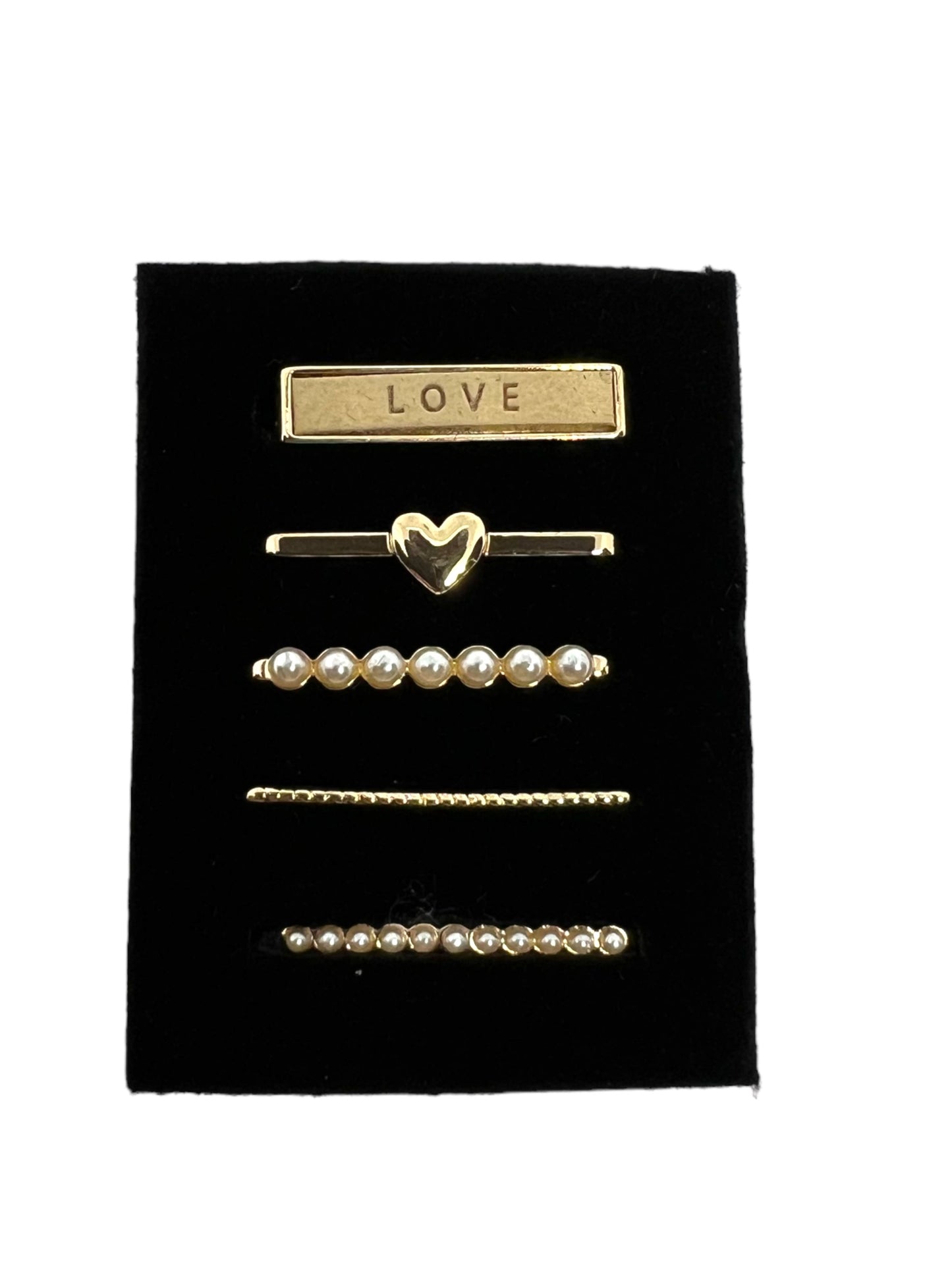 5 Piece Love N Pearls Watch Charm Set