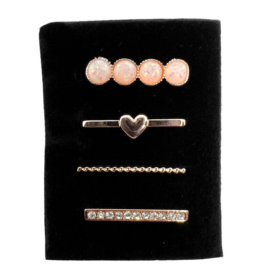 4 Piece Rose Gold Round Watch Charm Set