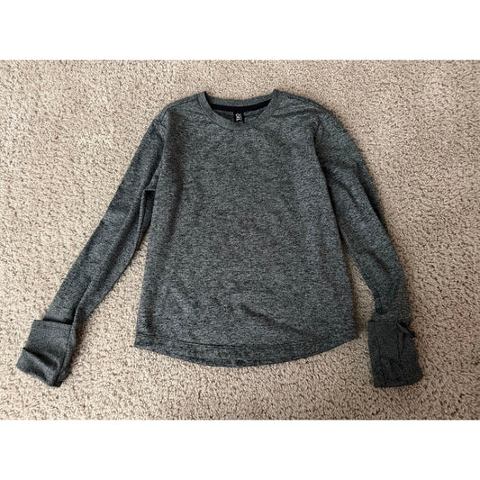 Athleta Girl grey heathered long sleeve top-M 8/10