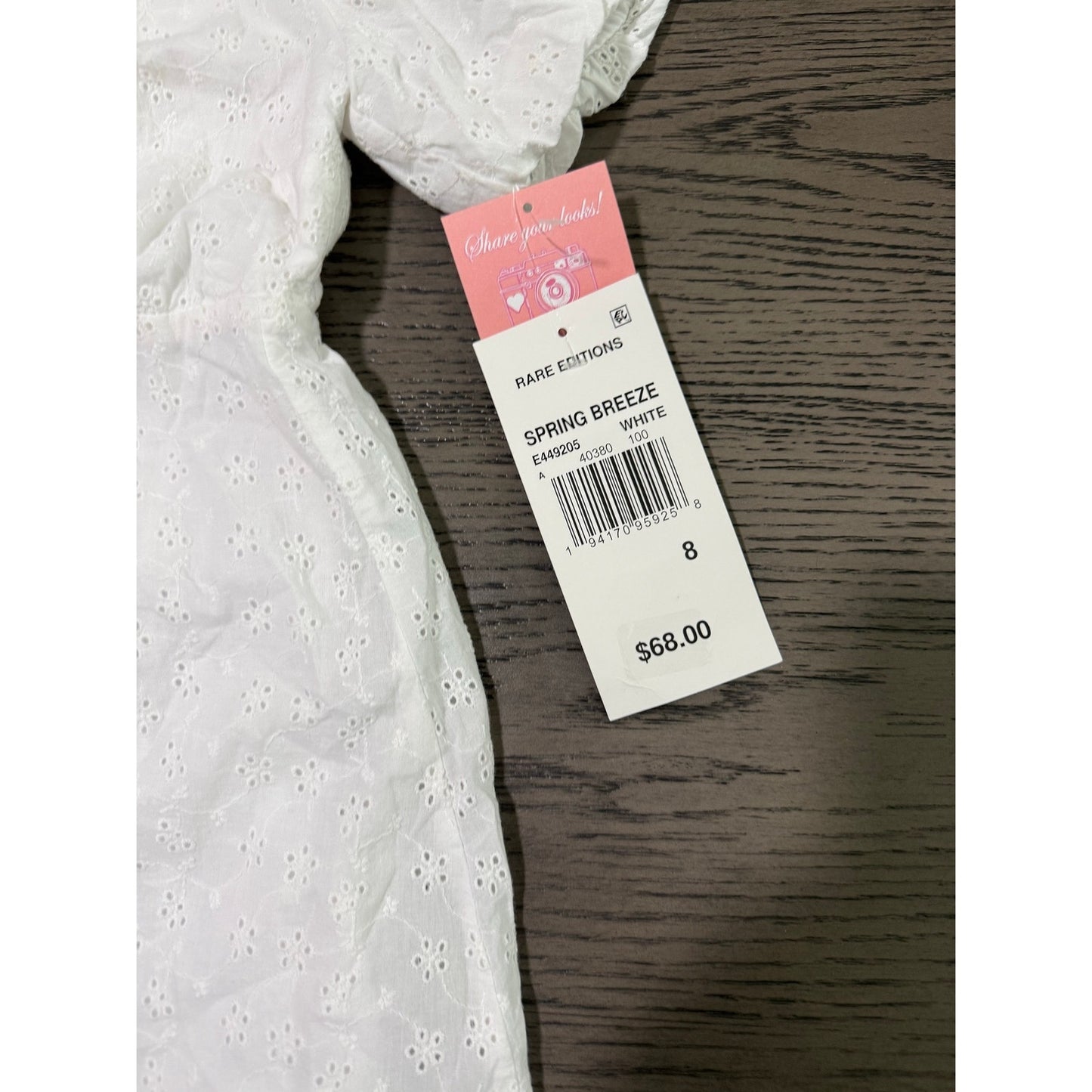 New Girls White Dress-8 (Retail $68)