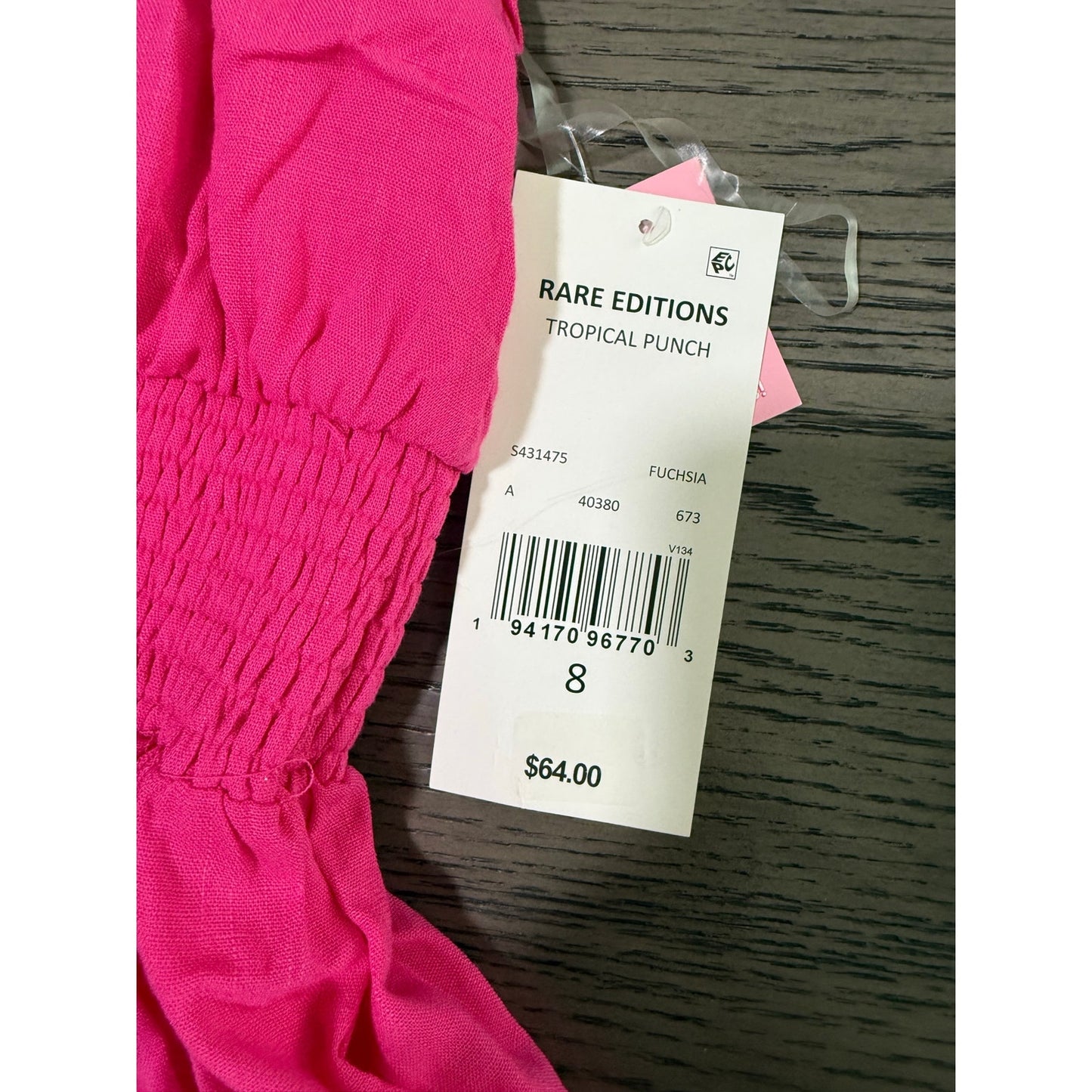 New Girls Rare Editions Pink Dress-8 (Retail $64)