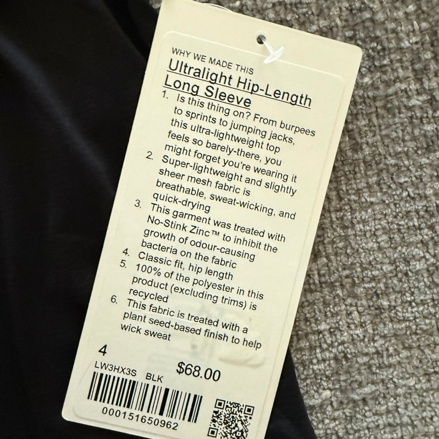 NWT Lululemon Ultralight long sleeve top retail $68-4