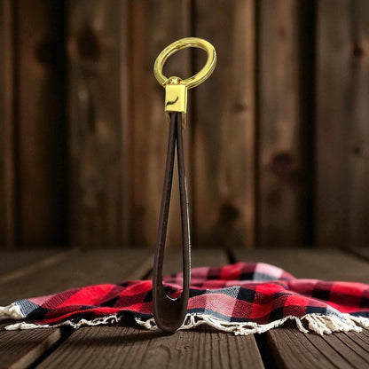Gold Hardware Plaid Keychain
