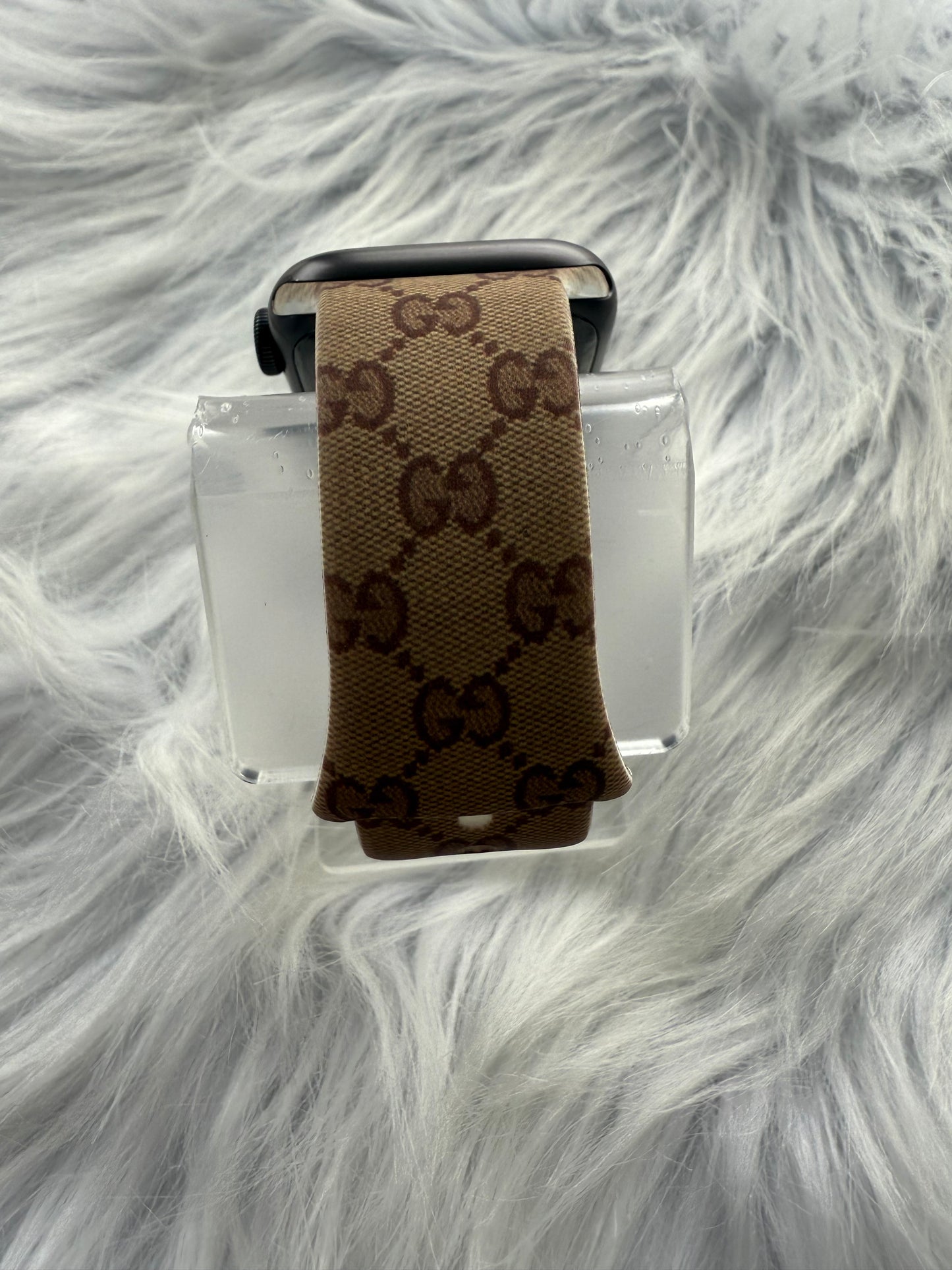 Ginger Monogram Silicone Apple Watch Band