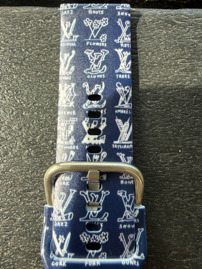 20MM/22MM Small Printed Silicone Bands