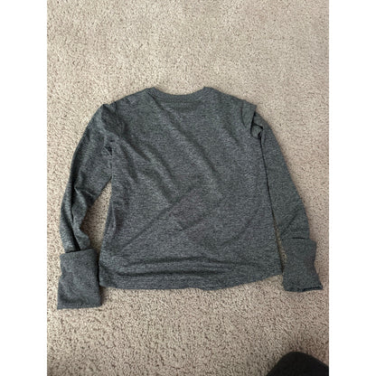 Athleta Girl grey heathered long sleeve top-M 8/10
