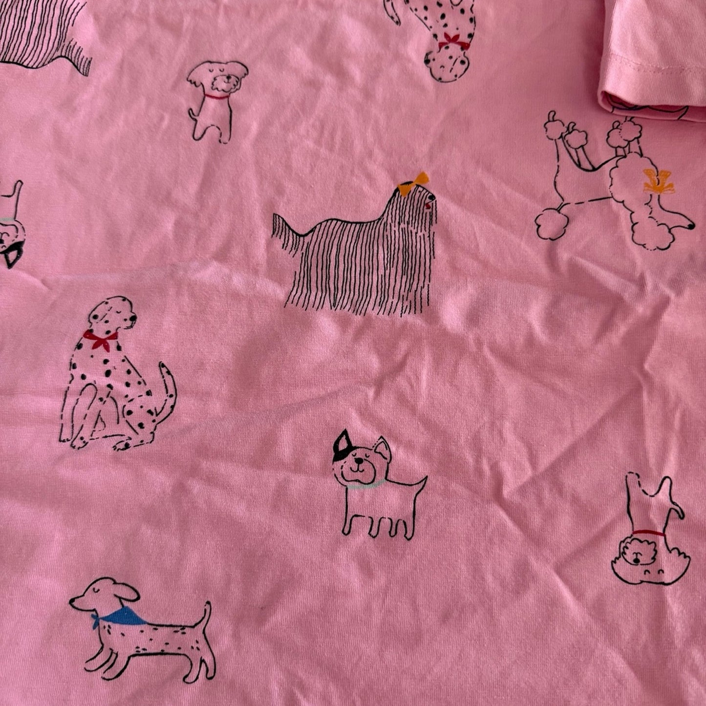 Hanna Anderson l/s doggy dress-130 size 8