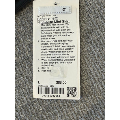 NWT Lululemon Softstreme High Rise Skirt-L