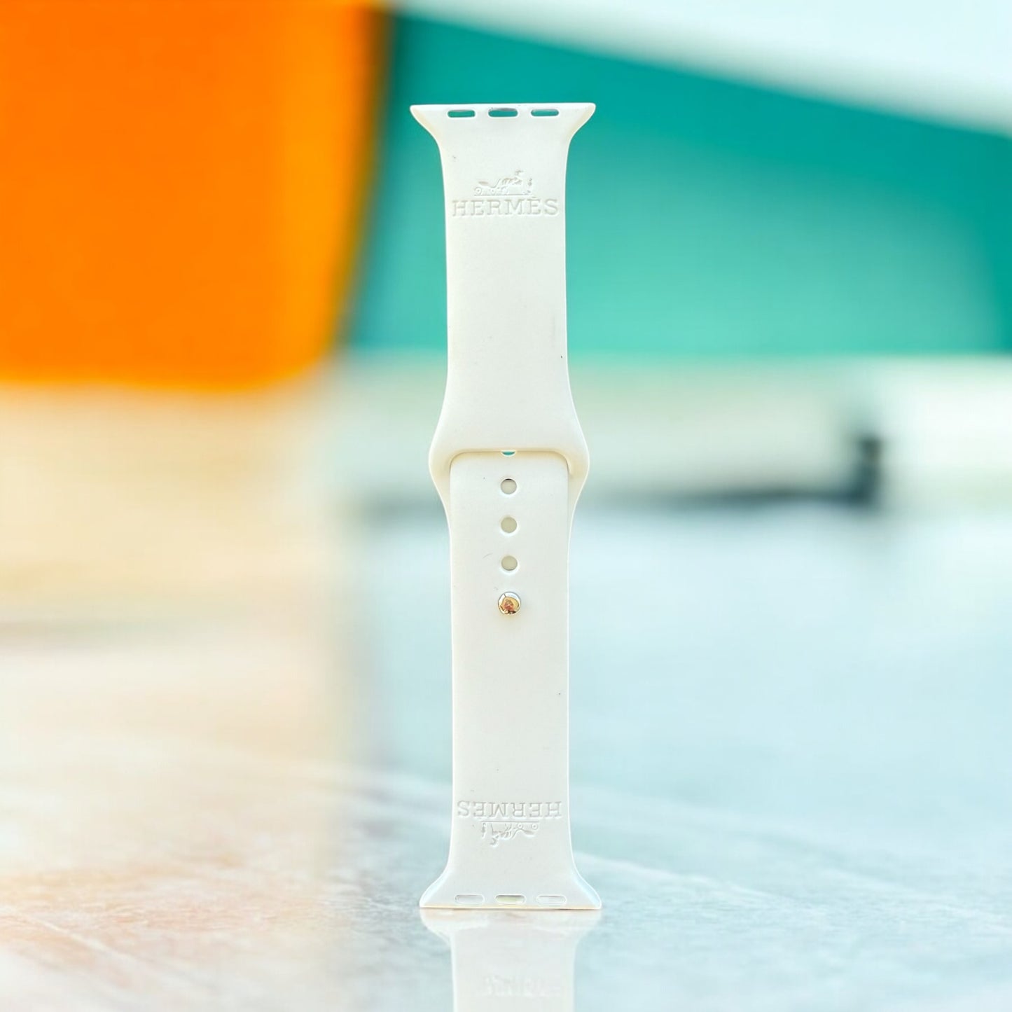 Harlow Monogram Engraved Silicone Apple Watch Band