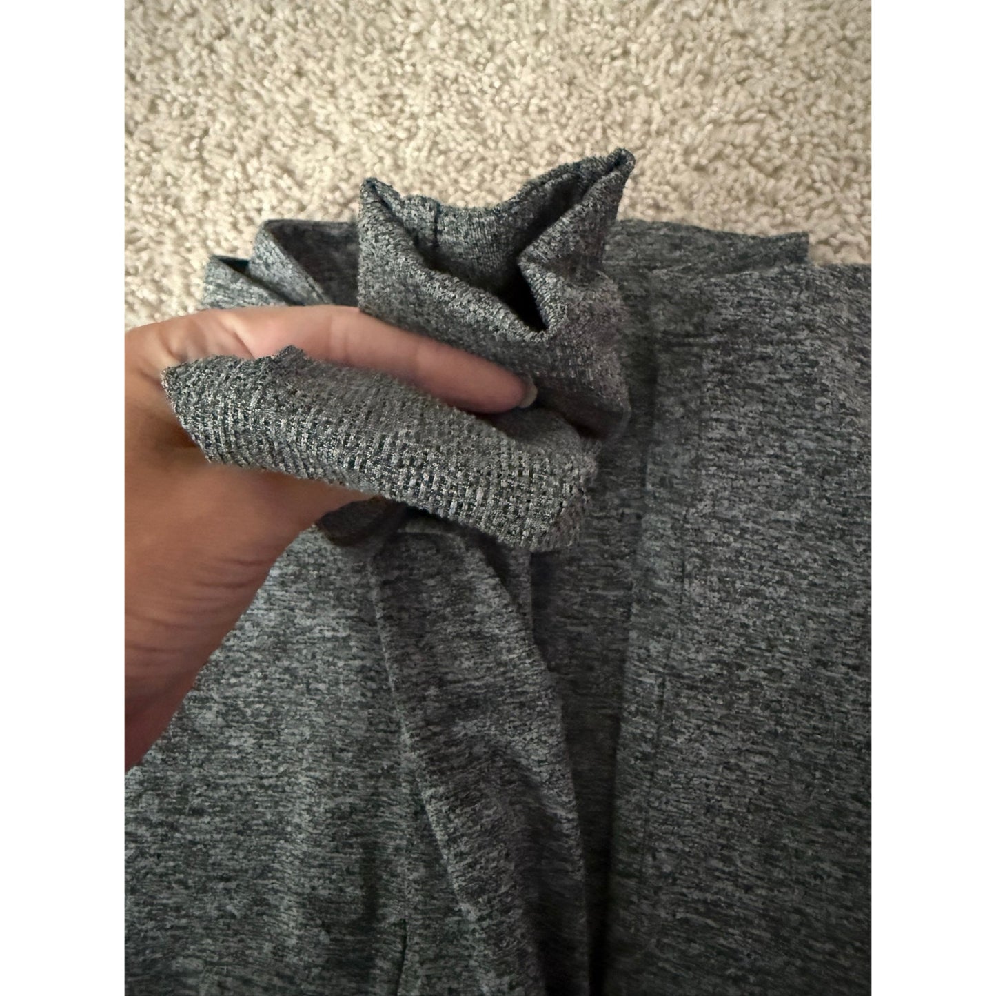 Athleta Girl grey heathered long sleeve top-M 8/10