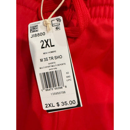 New Mens Adidas Red-XXL