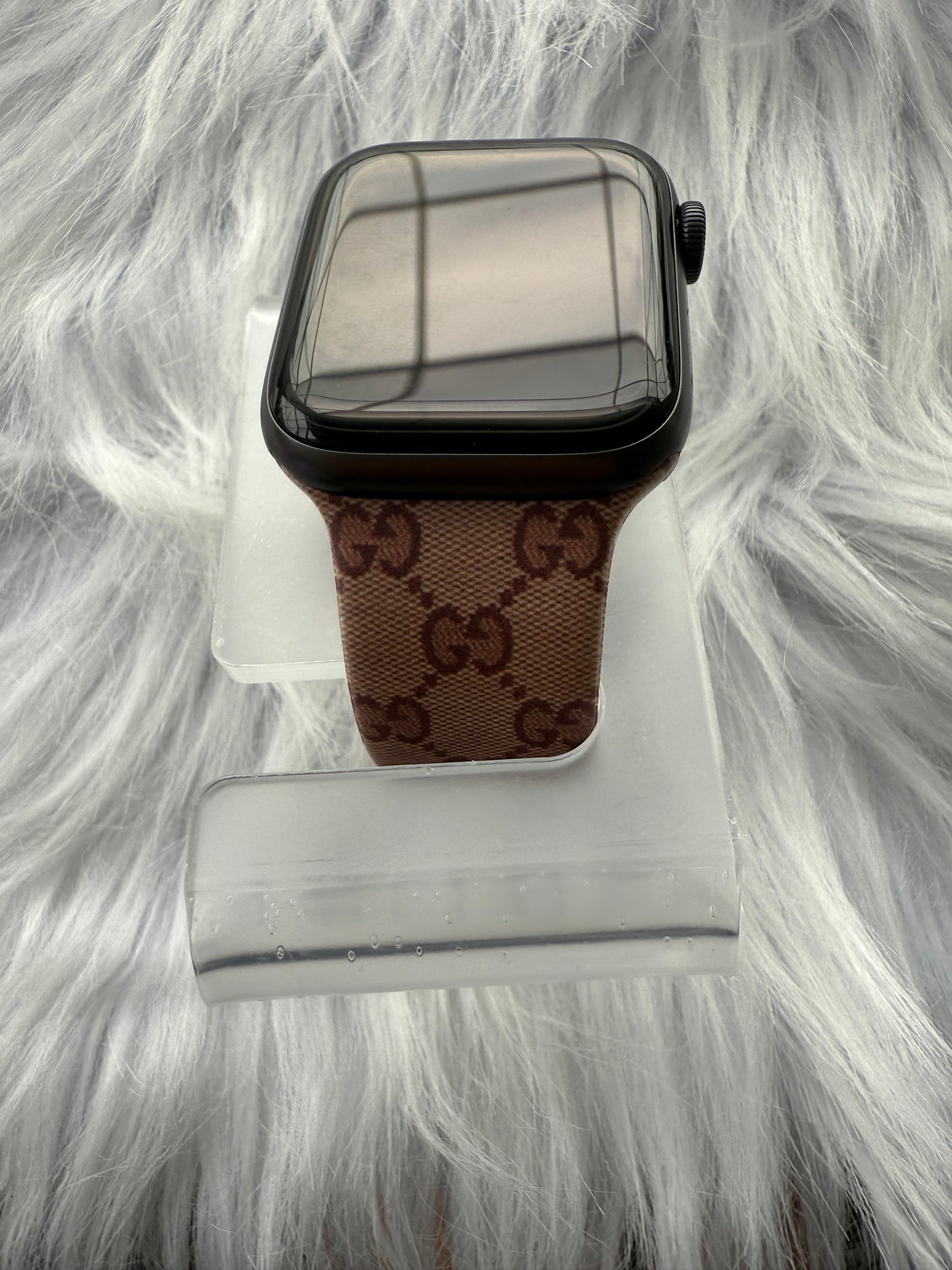 Ginger Monogram Silicone Apple Watch Band