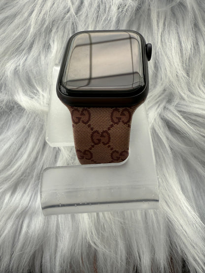 Ginger Monogram Silicone Apple Watch Band