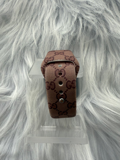 Ginger Monogram Silicone Apple Watch Band