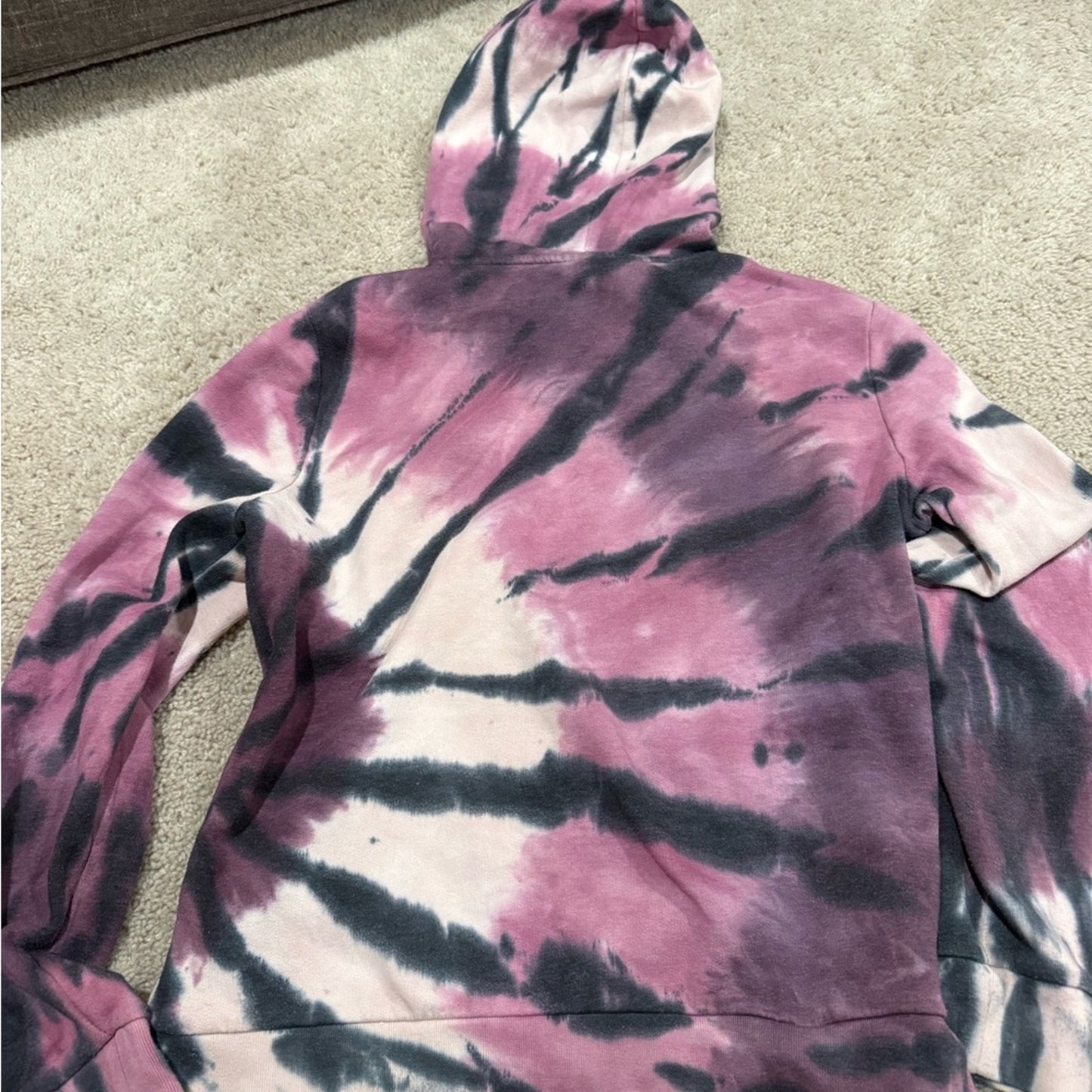 PINK Victoria's Secret Tie-Dye Hoodie - Purple and Black