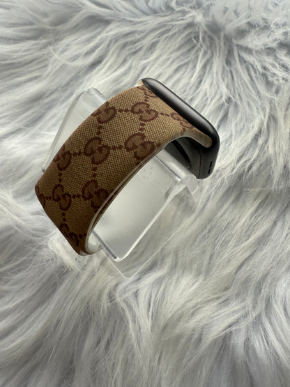 Ginger Monogram Silicone Apple Watch Band