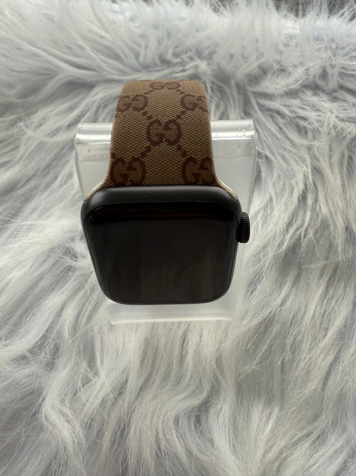 Ginger Monogram Silicone Apple Watch Band
