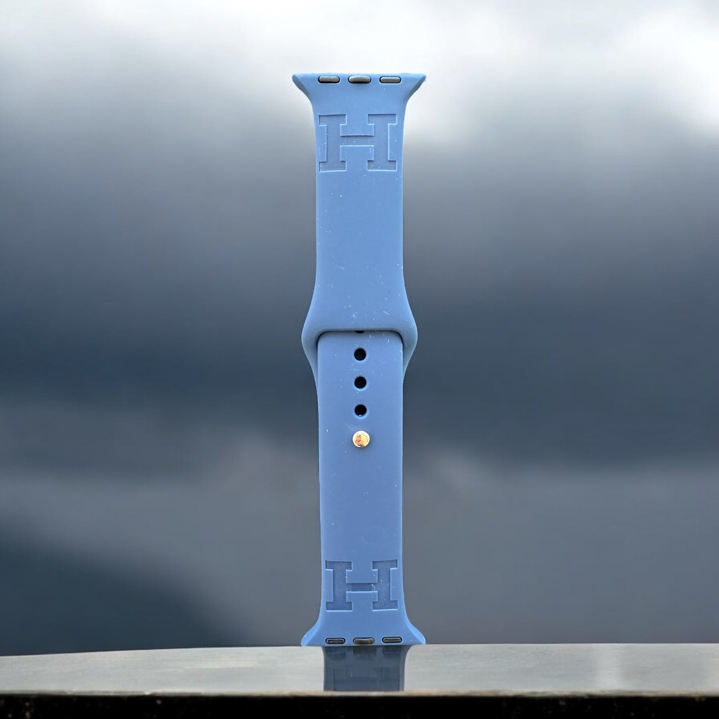 Haliey Engraved Silicone Apple Watch Band