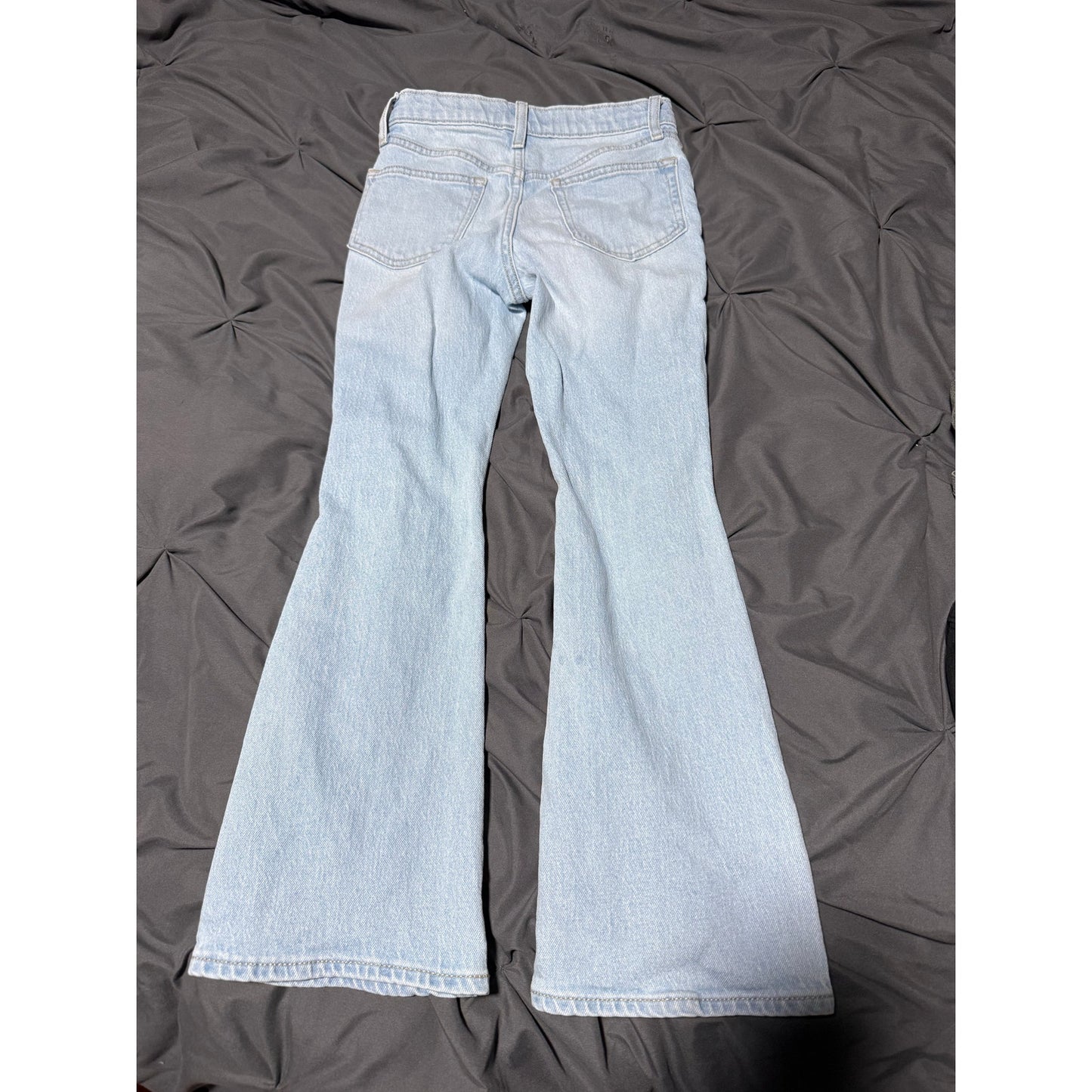Girls Old Navy Distressed Denim-high rise flare 10