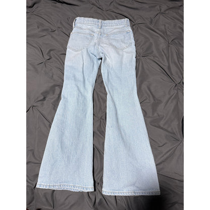 Girls Old Navy Distressed Denim-high rise flare 10