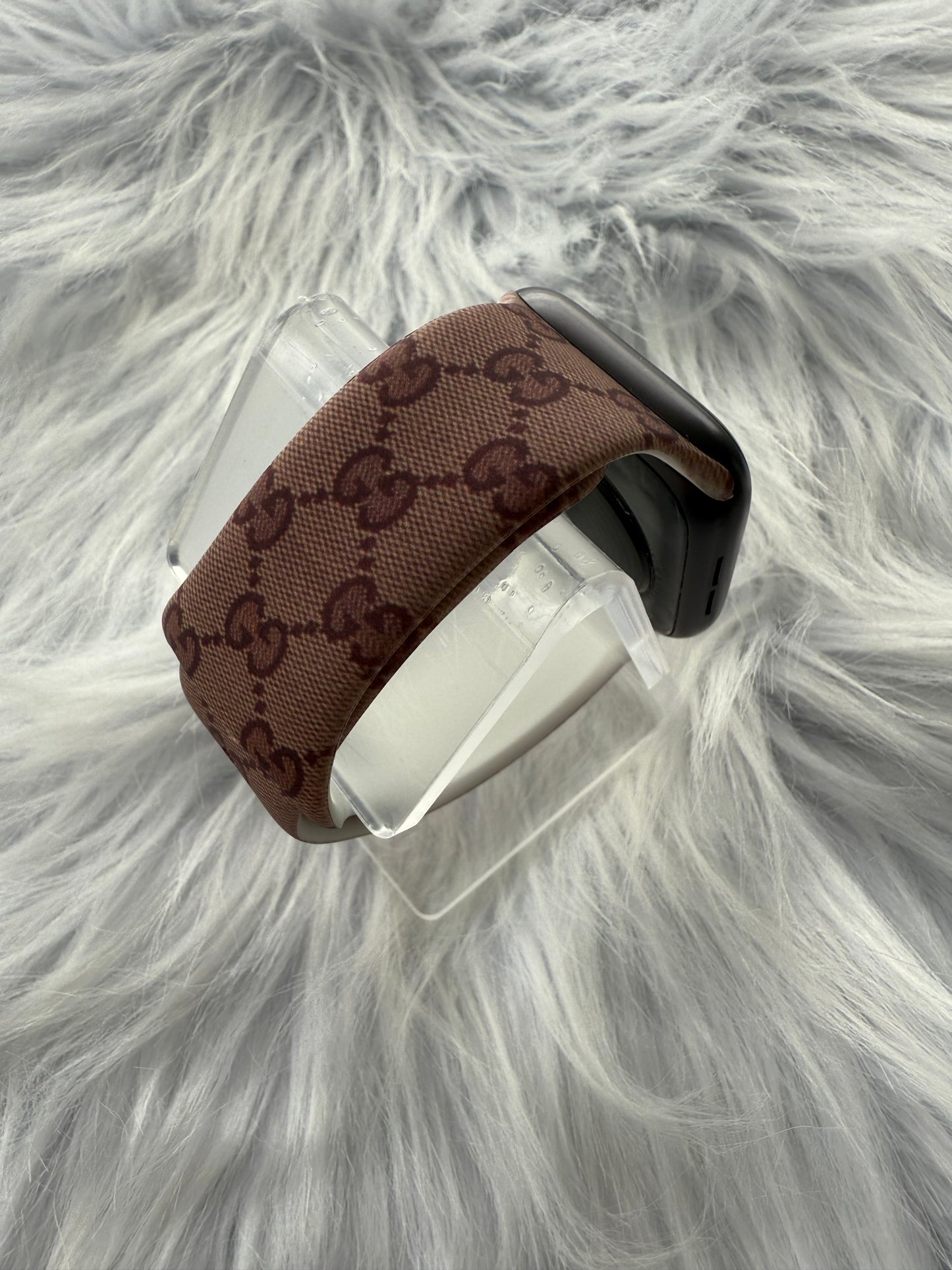 Ginger Monogram Silicone Apple Watch Band