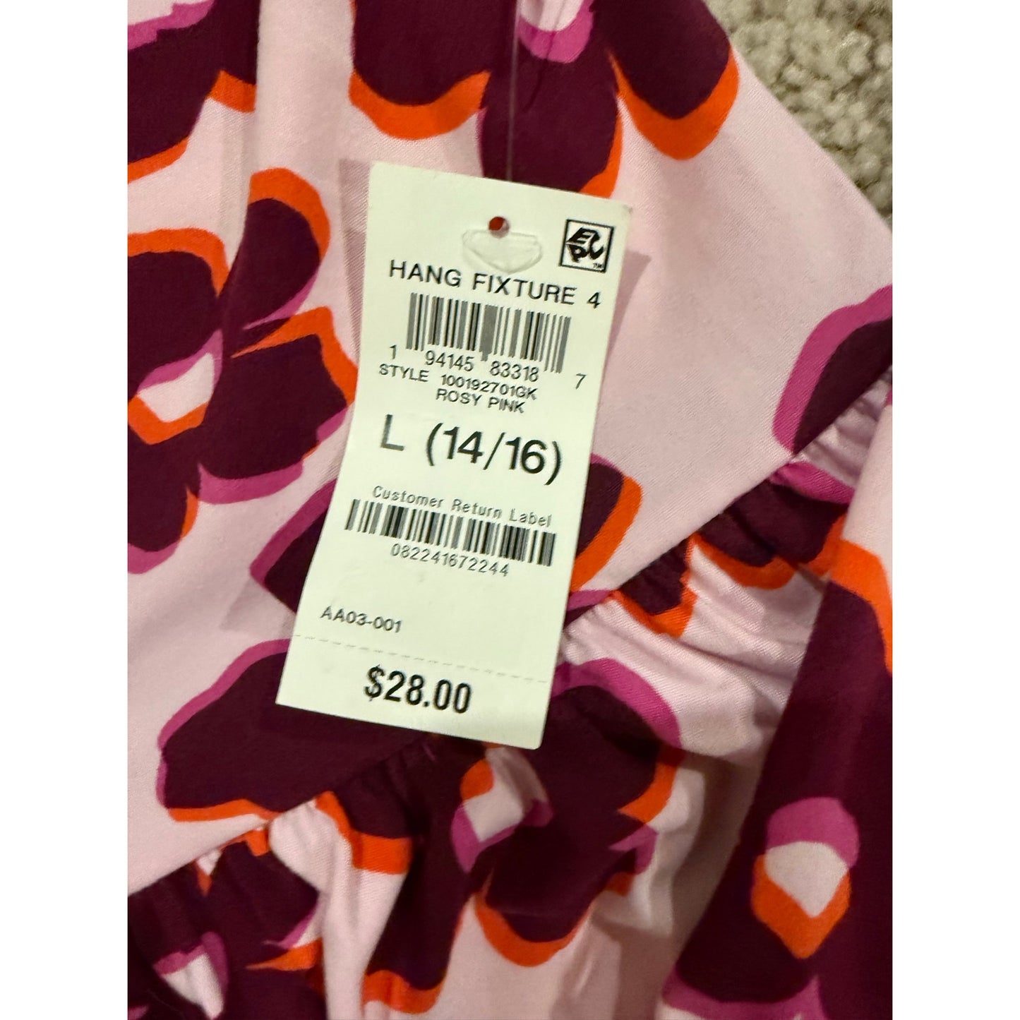 New Girls Floral Dress- 14/16 Retail $28