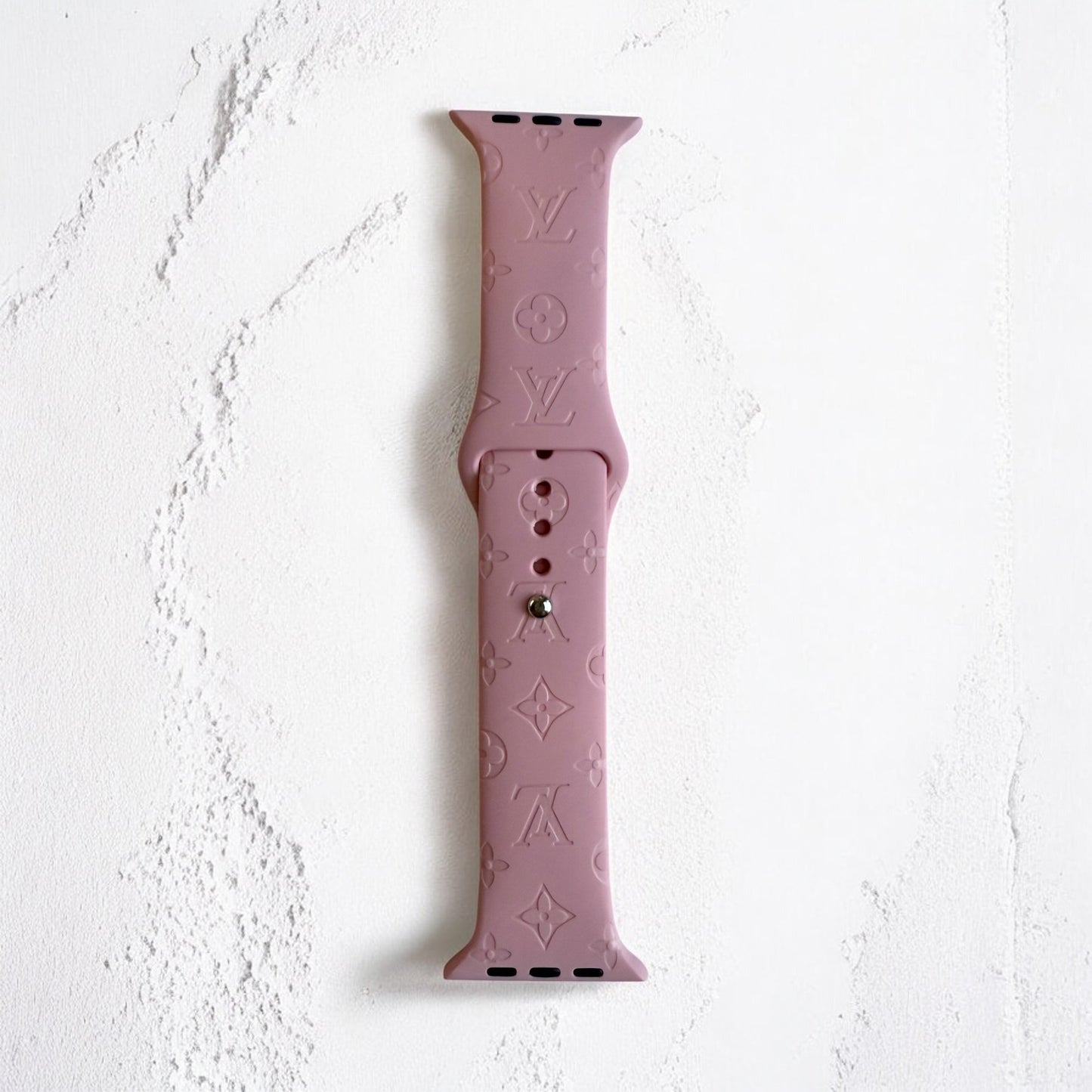 LaLa Engraved Flowers Apple Silicone Watch Band