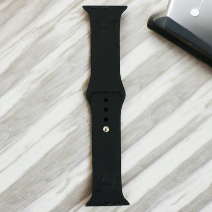 Haliey Engraved Silicone Apple Watch Band
