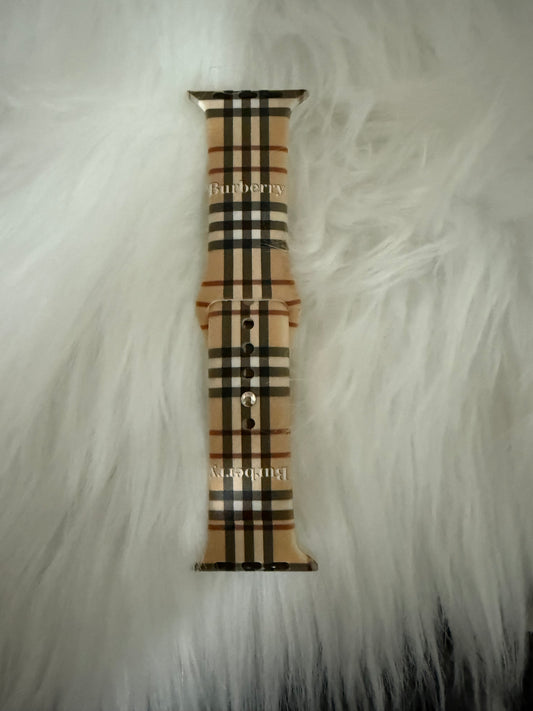 Plaid Silicone Watchband
