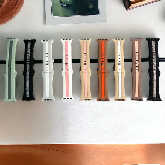 Striped Silicone Apple Watch Bands