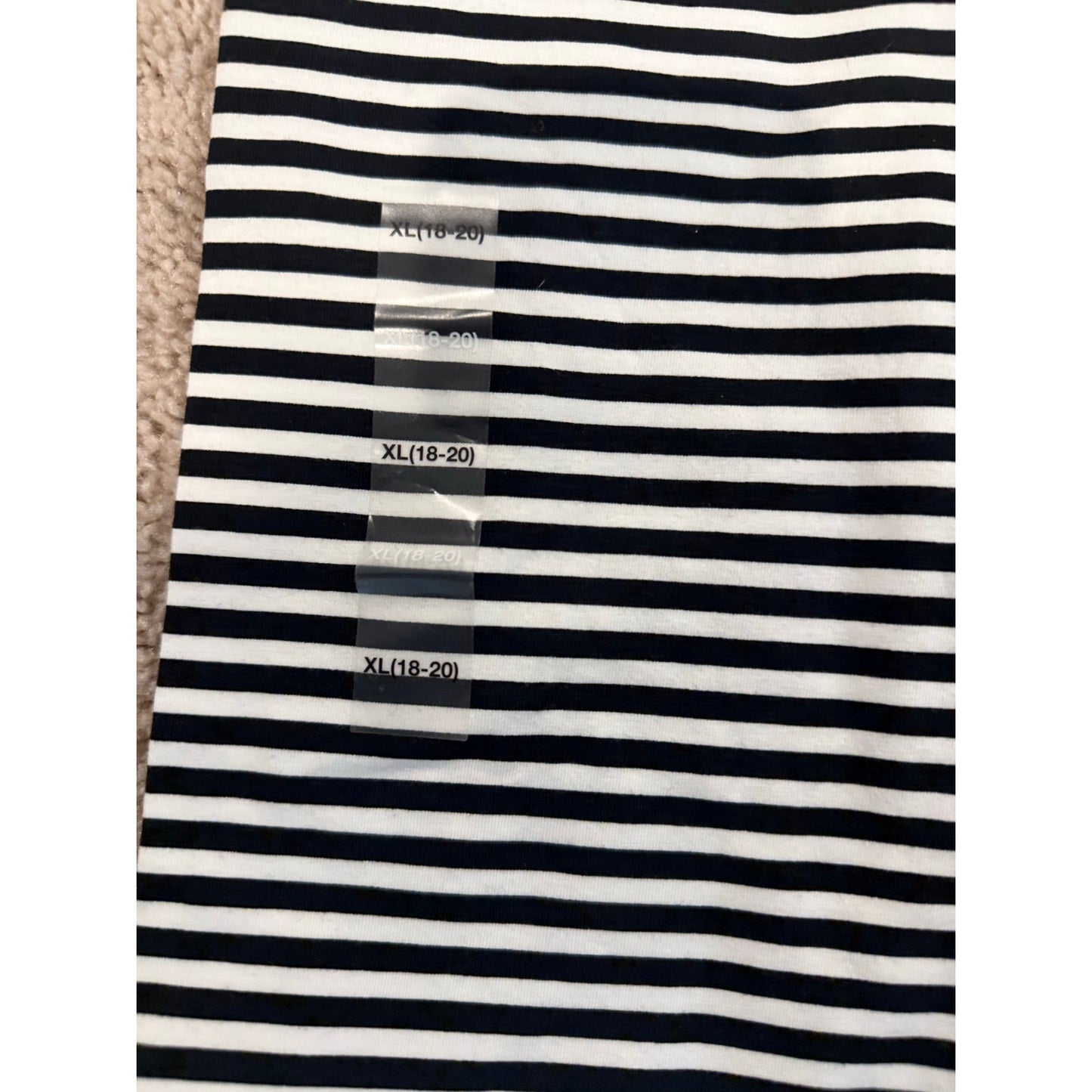 New Girls Striped Leggings-18/20