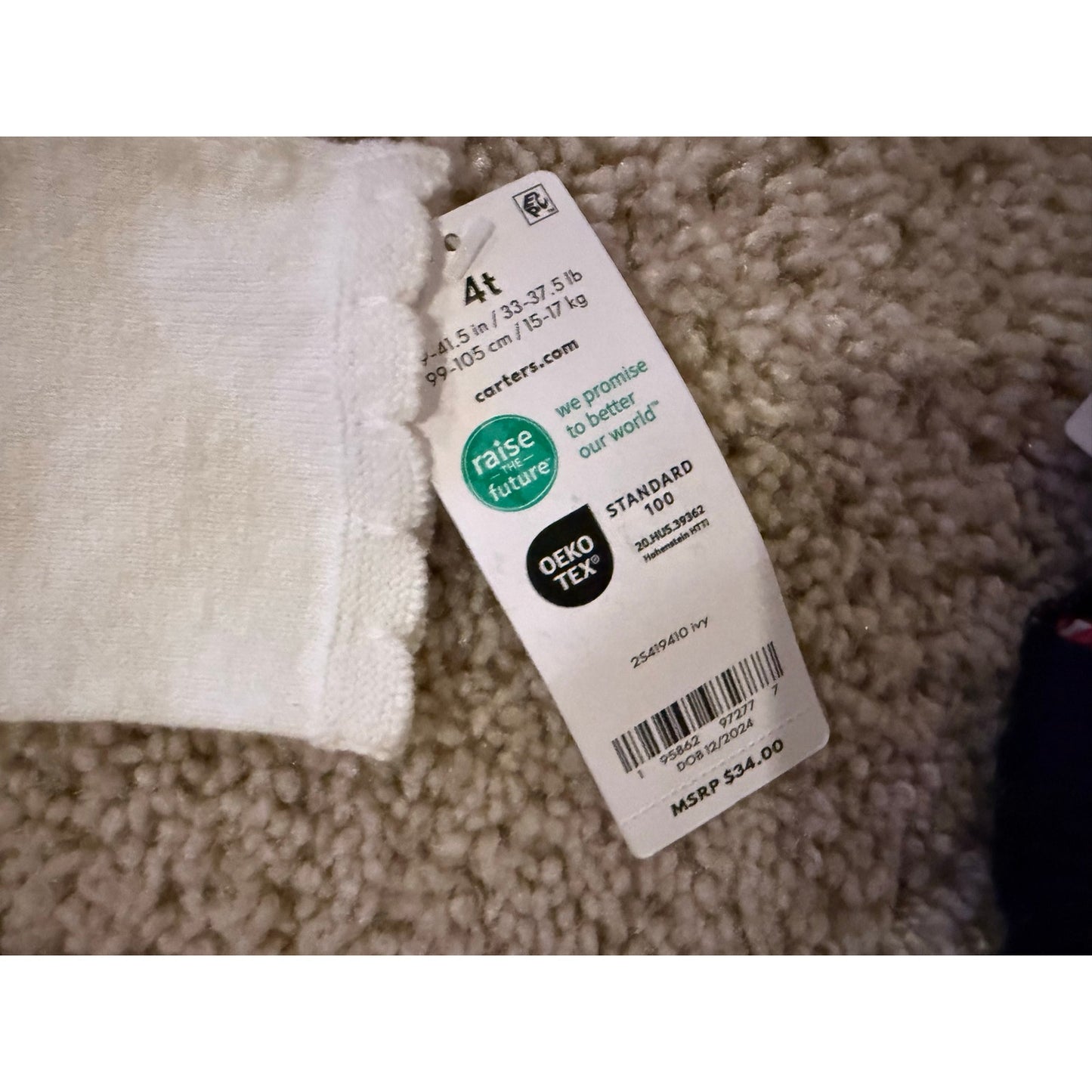 New Girls Carter Bundle-4T Retail $116