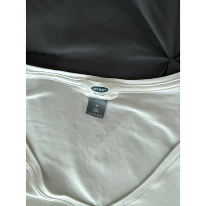Old Navy Womens white tunics short sleeve-M Tall