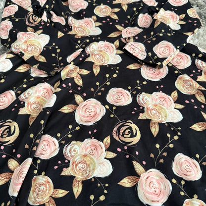Sparkle in Pink Floral l/s Dress-7/8