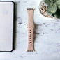 LaLa Engraved Flowers Apple Silicone Watch Band