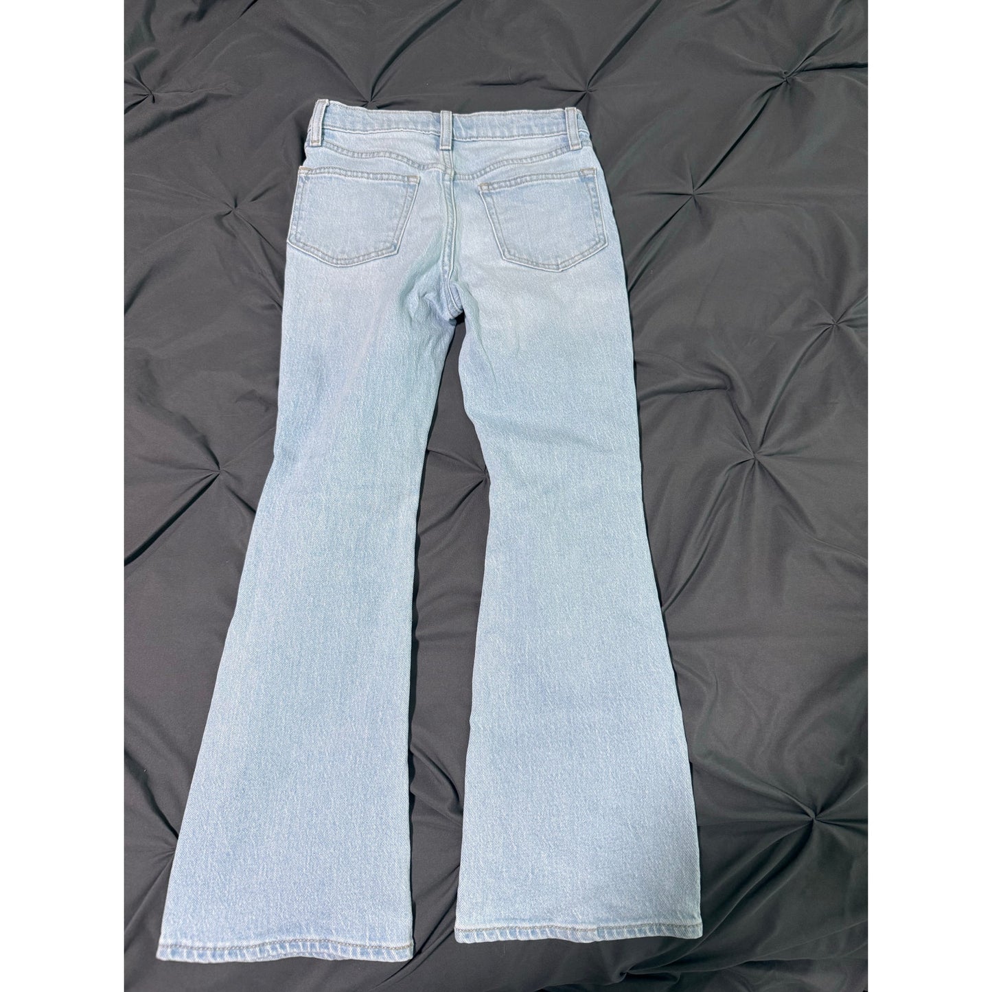 Girls Old Navy Distressed Denim-high rise flare 10