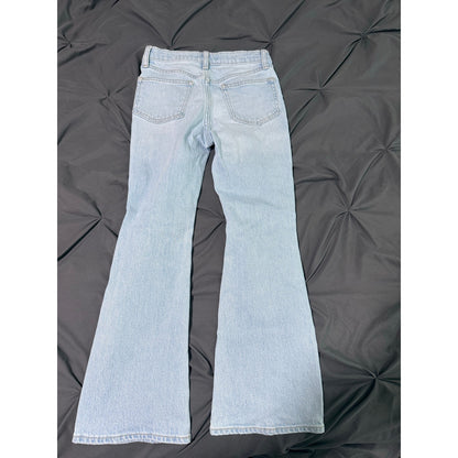 Girls Old Navy Distressed Denim-high rise flare 10