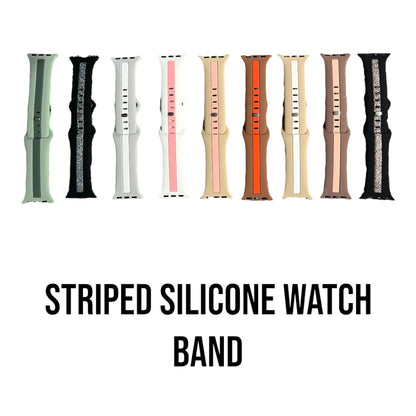 Striped Silicone Apple Watch Bands