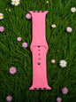 LaLa Engraved Flowers Apple Silicone Watch Band