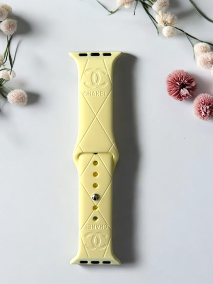 Chloe Engraved Silicone Apple Watch Band