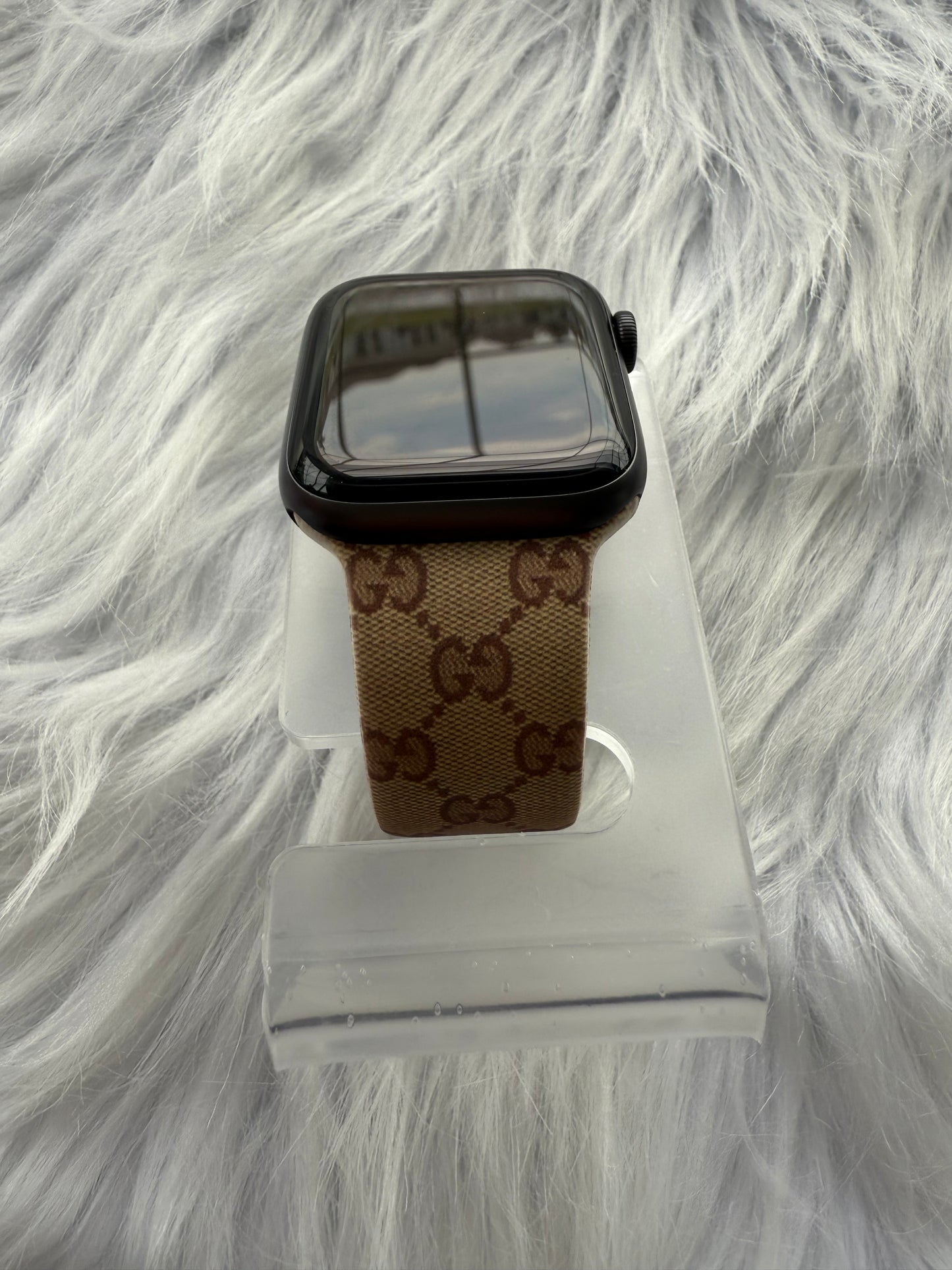 Ginger Monogram Silicone Apple Watch Band