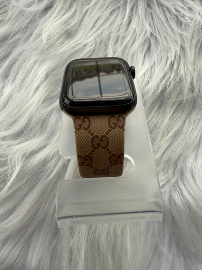 Ginger Monogram Silicone Apple Watch Band
