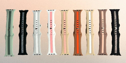 Striped Silicone Apple Watch Bands