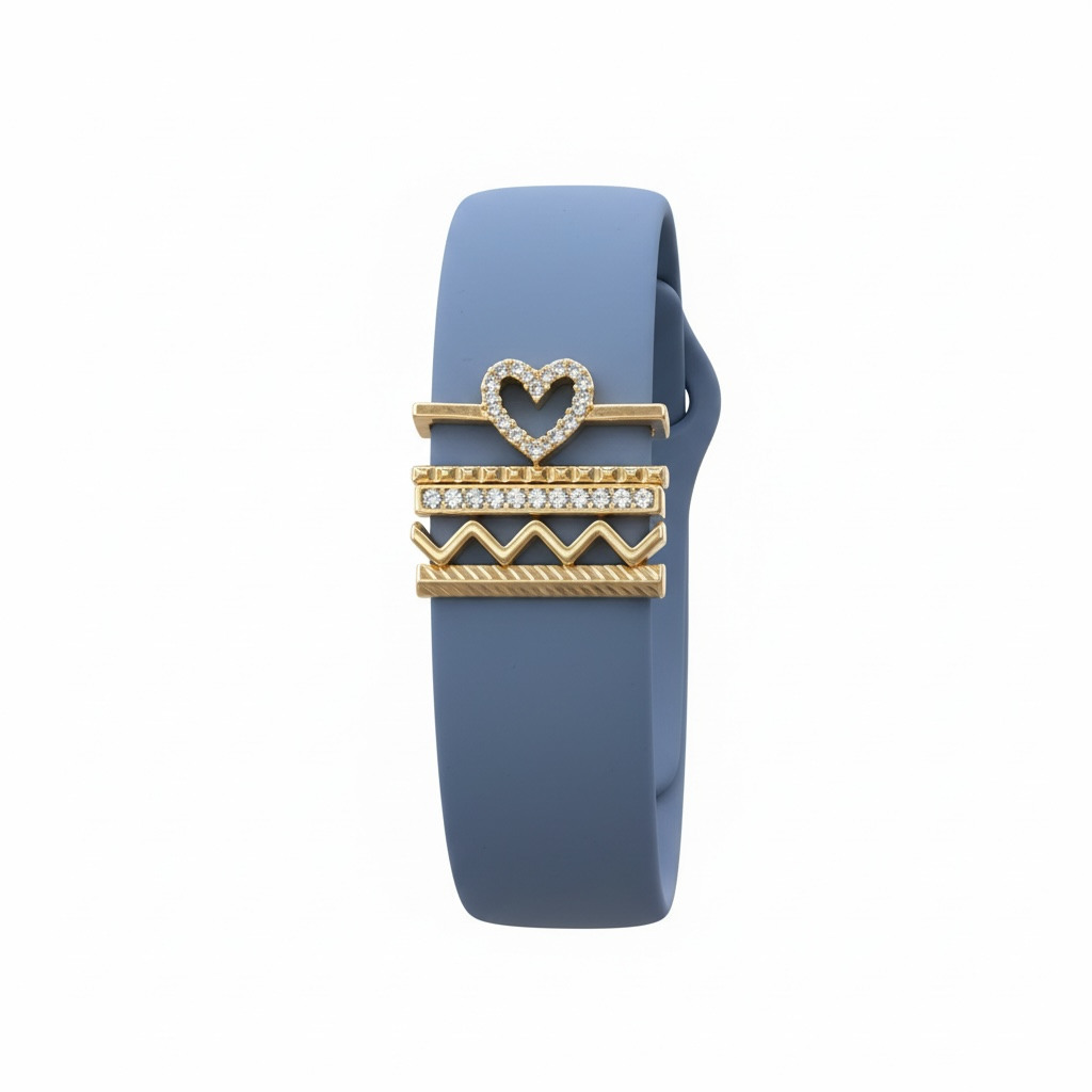 $3 5 Piece Heart Shaped Watch Charm Set