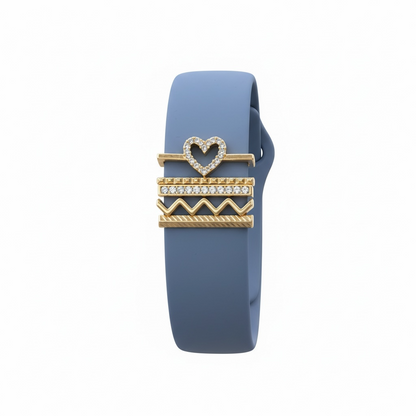 $3 5 Piece Heart Shaped Watch Charm Set