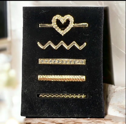 $3 5 Piece Heart Shaped Watch Charm Set