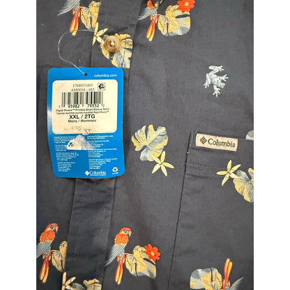 New Mens Columbia S/S Button Down-XXL